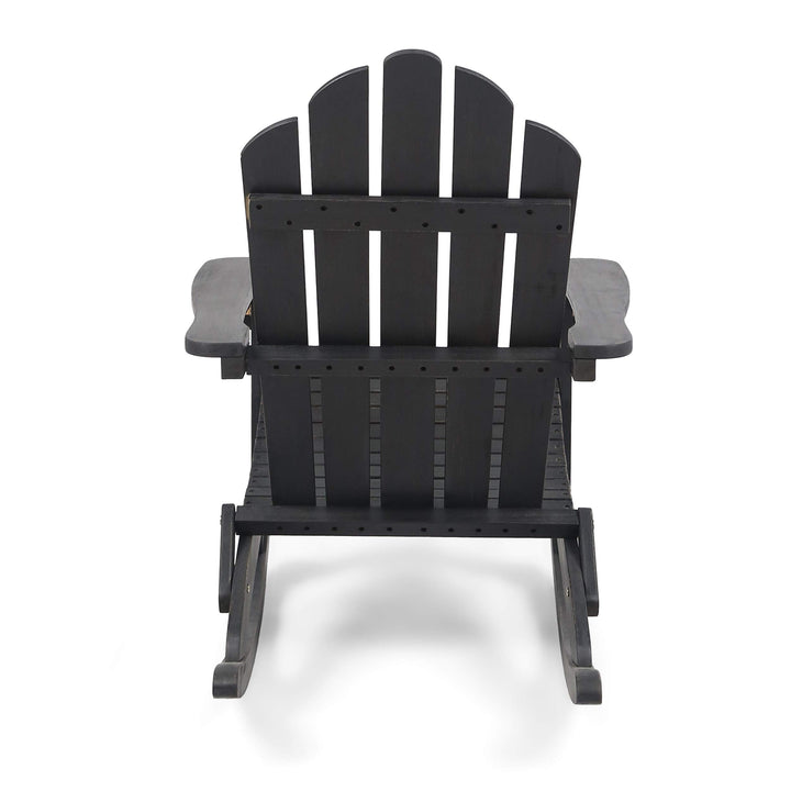 Christopher Knight Home Cara Outdoor Adirondack Acacia Wood Rocking Chair Dark