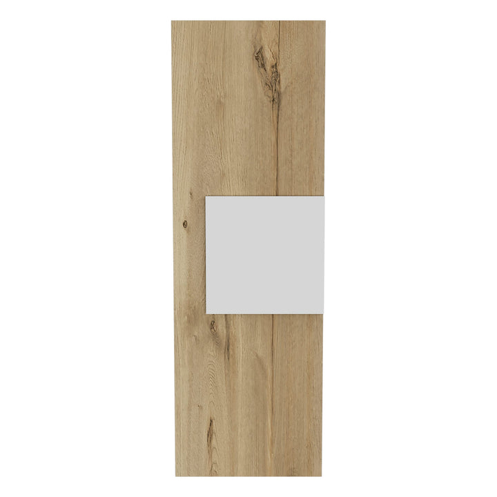 Light Oak/White Wall Mounted Medicine Cabinet Brown Modern Contemporary MDF - Diamond Home USA