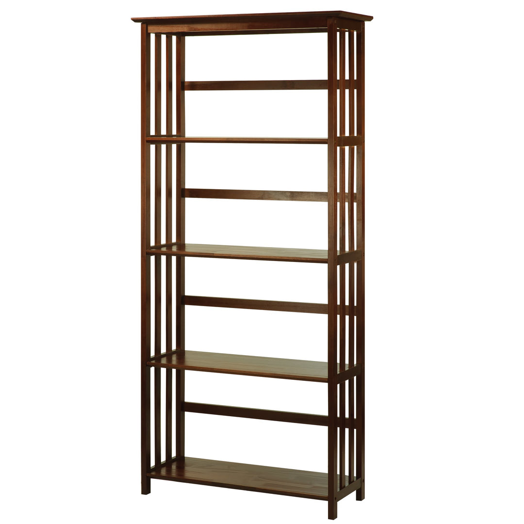 Casual Home Mission Style 5-Shelf Bookcase Walnut (New)