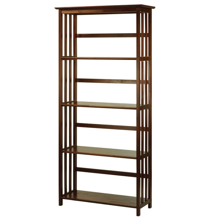 Casual Home Mission Style 5-Shelf Bookcase Walnut (New)