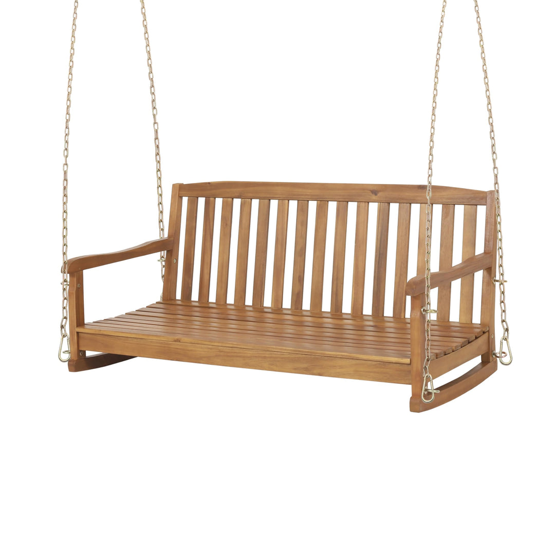 Christopher Knight Home Province Outdoor Hanging Porch Swing - Acacia Wood - Teak