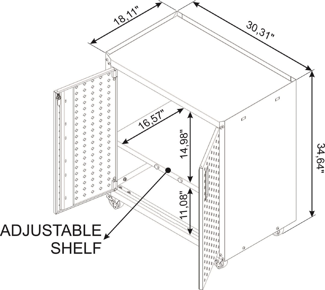 Manhattan Comfort Fortress Storage Units White - Diamond Home USA