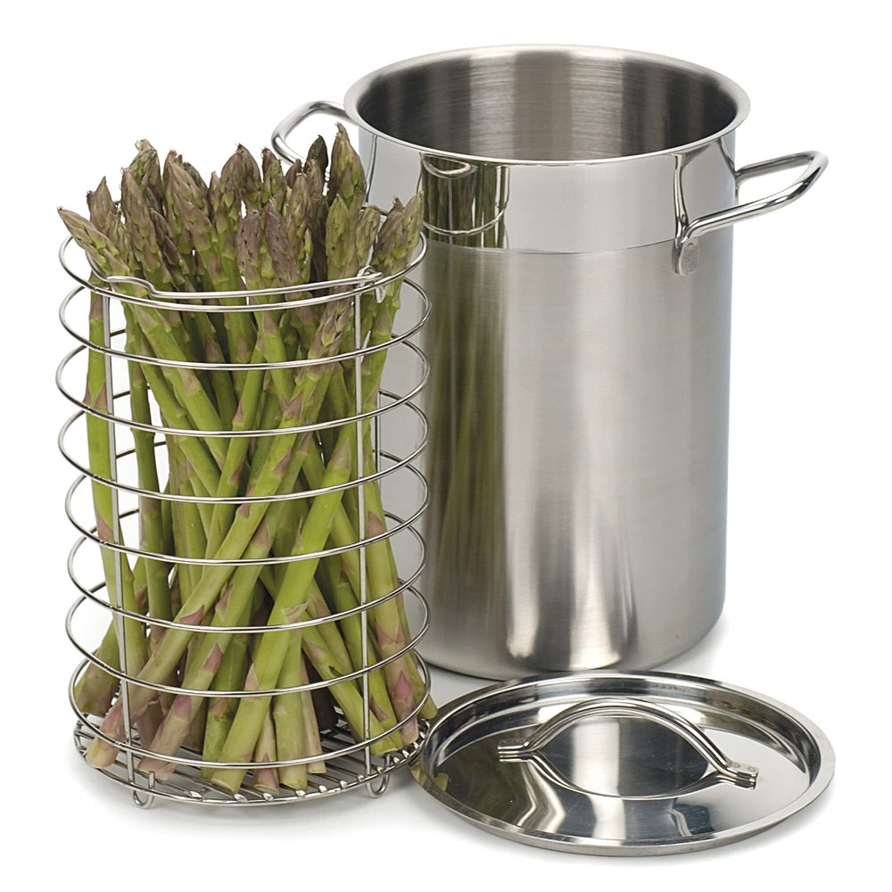 Asparagus Steamer 9x5.5 Silver Stainless Steel - Diamond Home USA