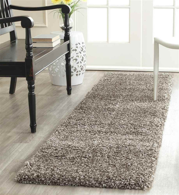 SAFAVIEH Milan Shag Collection Runner Rug - 2' x 10' Grey Solid Design - Diamond Home USA