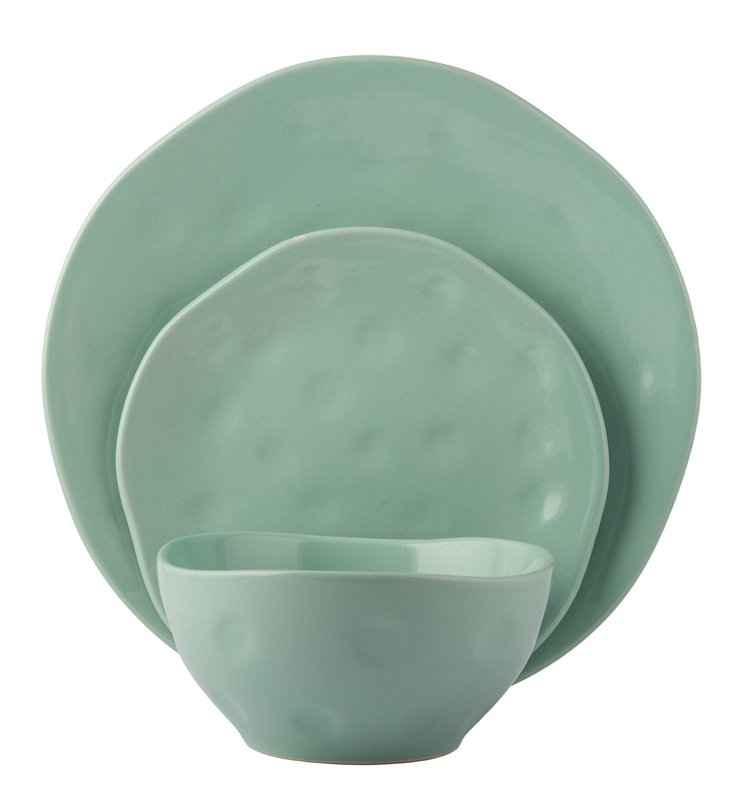 Melange Stoneware 32-Piece Dinnerware Set|Irregular Shape Collection|Service for - Diamond Home USA