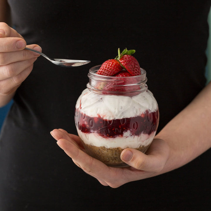 Set of 6 Strawberry Fruit Jars Clear Glass - Diamond Home USA