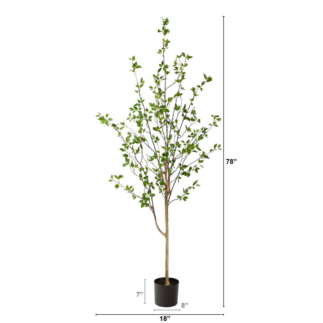 Nearly Natural 6.5ft. Minimalist Citrus Artificial Tree - Diamond Home USA