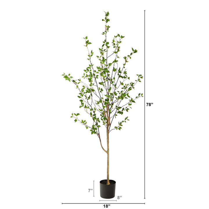 Nearly Natural 6.5ft. Minimalist Citrus Artificial Tree - Diamond Home USA
