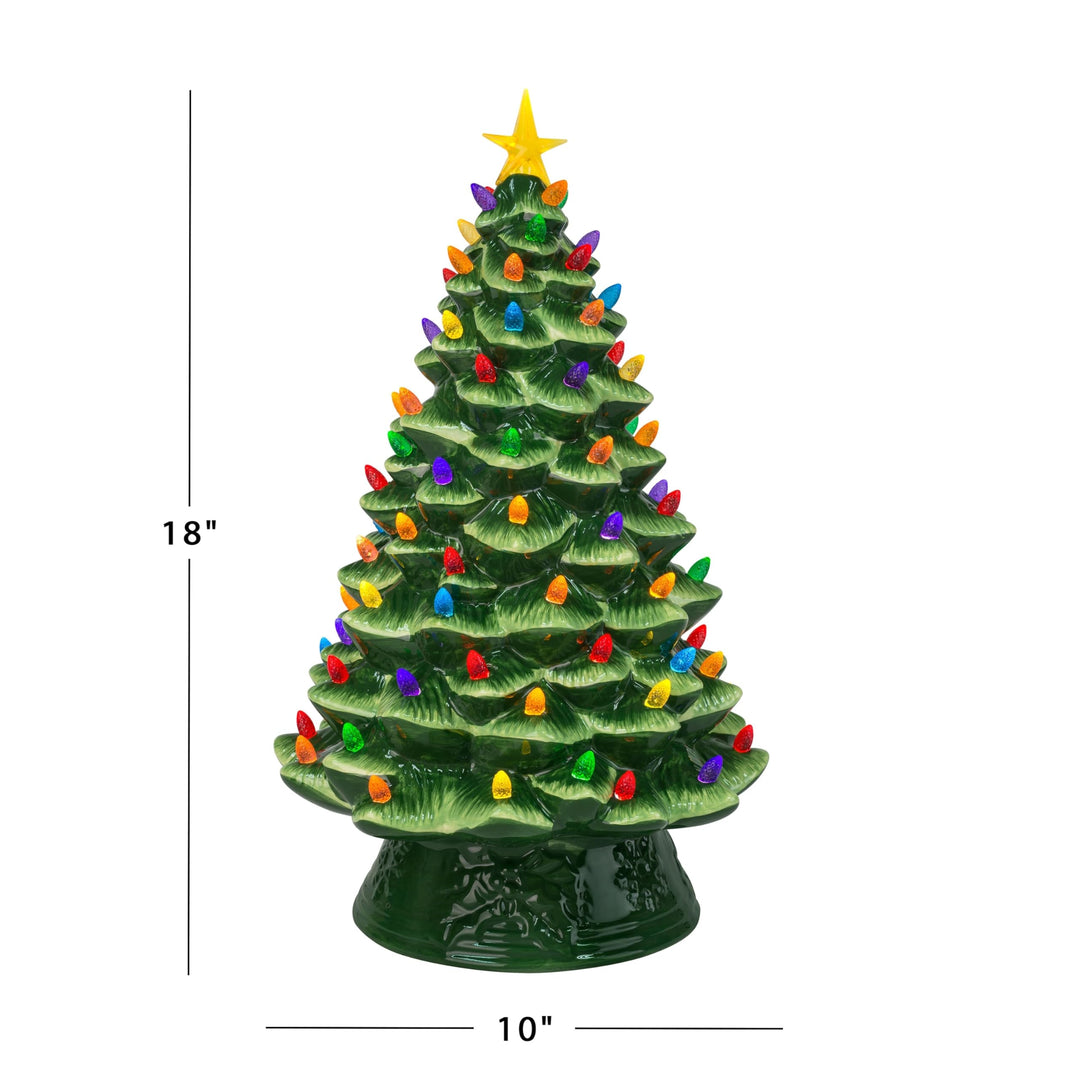 18" Nostalgic Ceramic Tree Green - Diamond Home USA