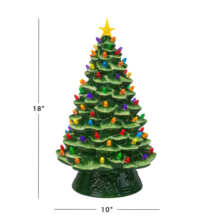 18" Nostalgic Ceramic Tree Green - Diamond Home USA