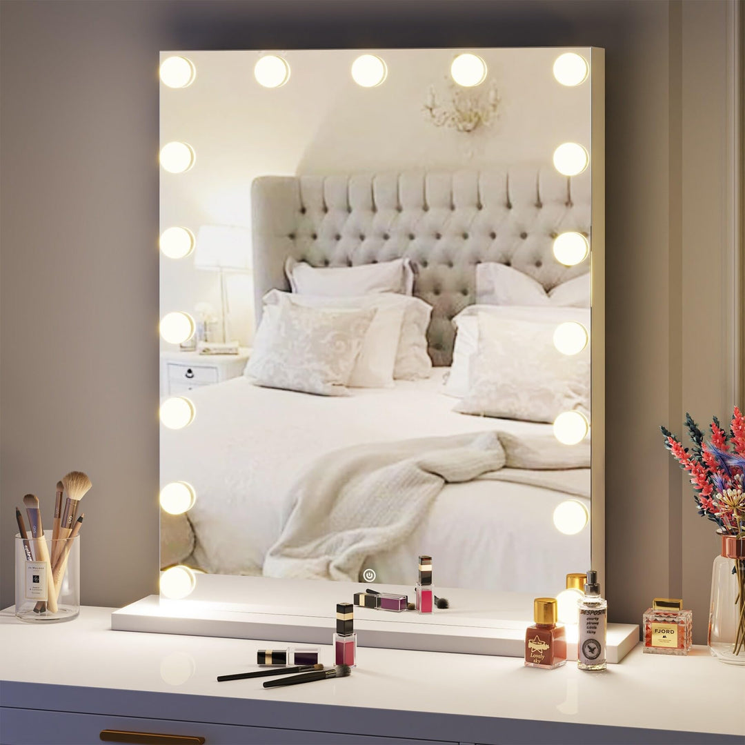 24" X 32" Large Vanity Mirror Makeup Mirrors with Bulbs Hollywood and 3 Lighting