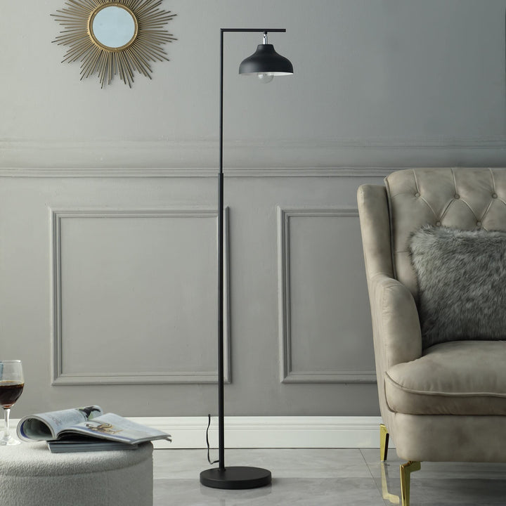 63.25 in. Industrial Farmhouse Metal Floor Lamp Black - Diamond Home USA