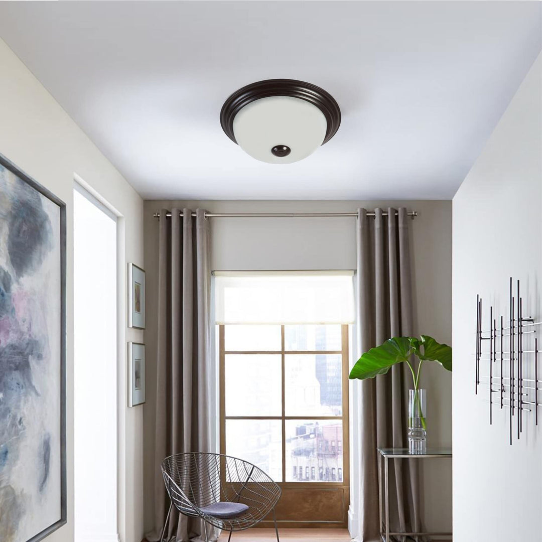 3 Light Flush Mounted Lighting 7.25x15.5x15.5 Brown Modern Contemporary Iron - Diamond Home USA