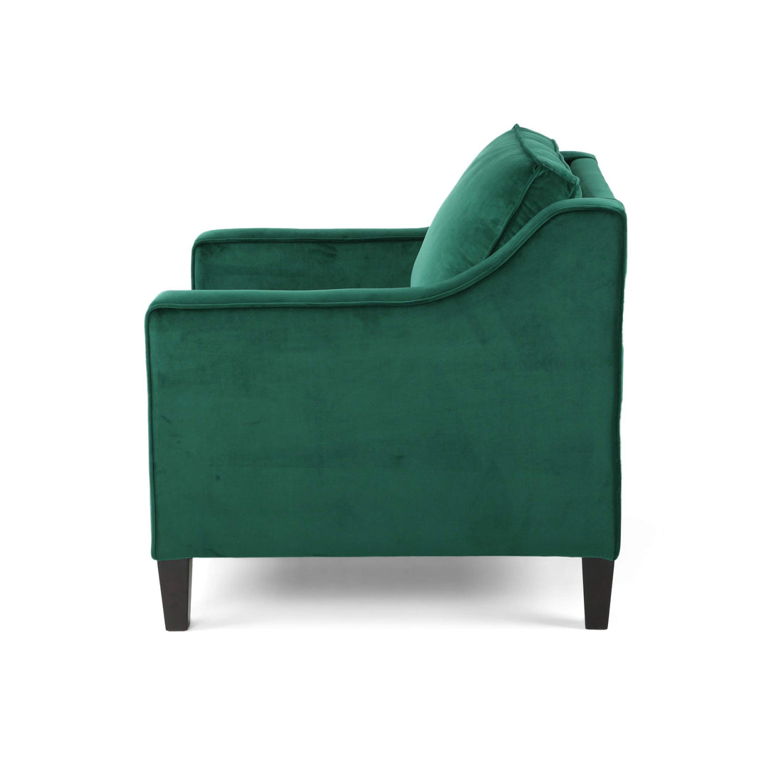 Christopher Knight Home Rachel Contemporary Velvet Club Chair Green Dark Brown - Diamond Home USA