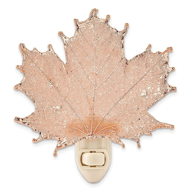 Rose Gold Dipped Real Sugar Maple Leaf Nightlight Handmade