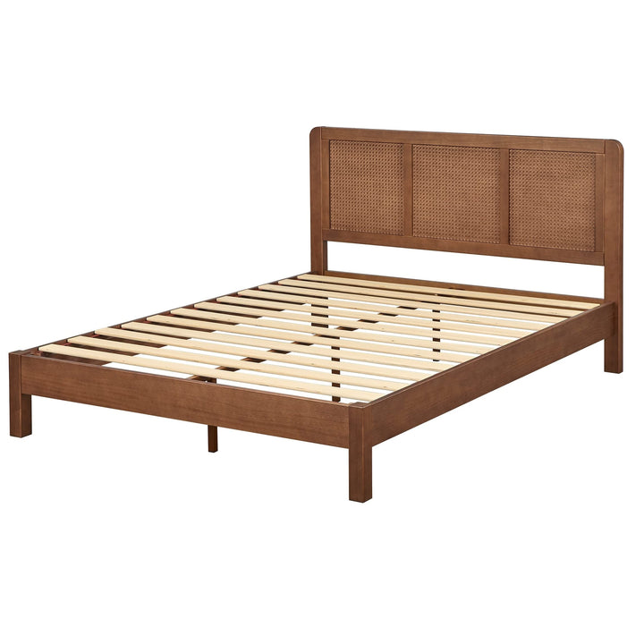 Lifestorey Larkin Mid-Century Queen Platform Bed White - Diamond Home USA