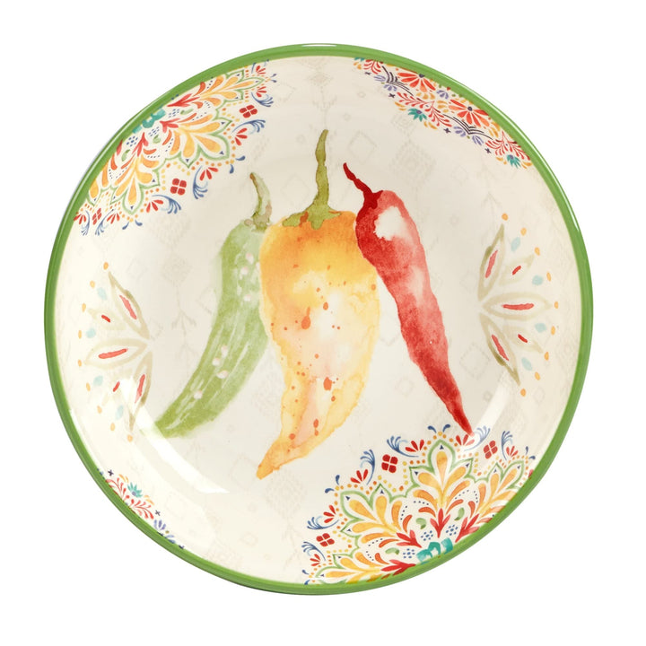 Sweet And Spicy 40 Oz. Soup/cereal Bowls Set Of 4 9" Dia X 2" Multi Color - Diamond Home USA