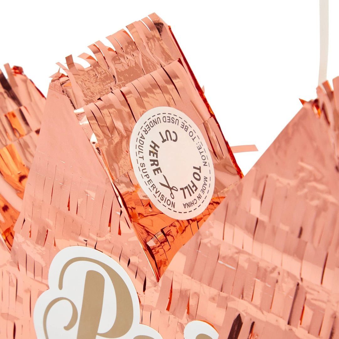 Rose Gold Crown Pinata for Girls Princess Theme Birthday Party Decorations - Diamond Home USA