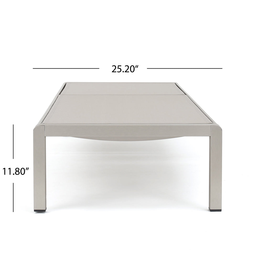 Christopher Knight Home Cape Coral Outdoor Mesh Chaise Lounges 4-Pcs Set Grey - Diamond Home USA