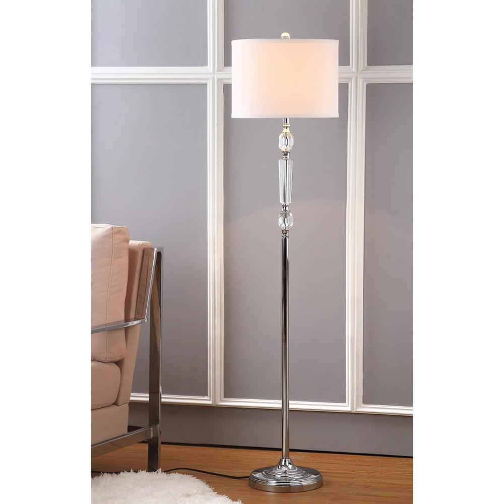 60-inch Crystal Floor Lamp Clear Chrome - Diamond Home USA