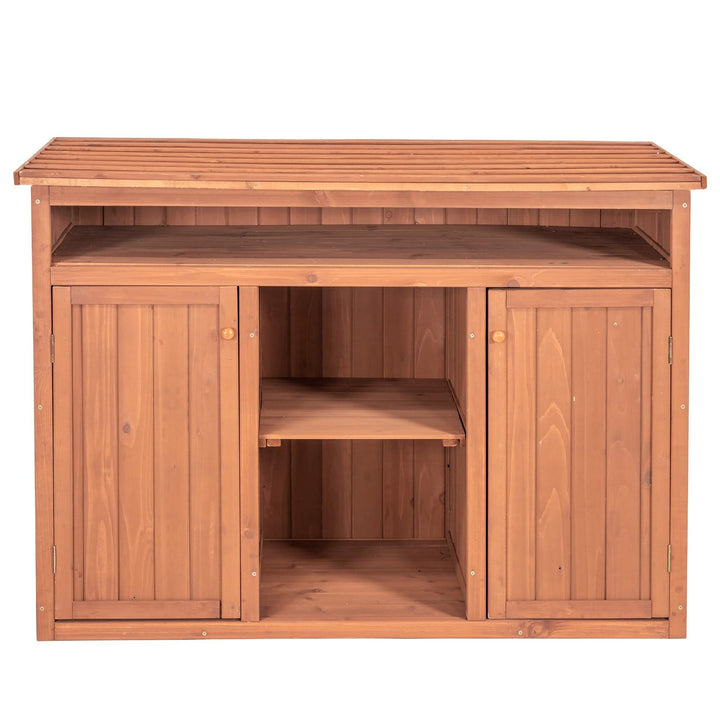 Short Display and Storage Cabinet Brown Wood - Diamond Home USA