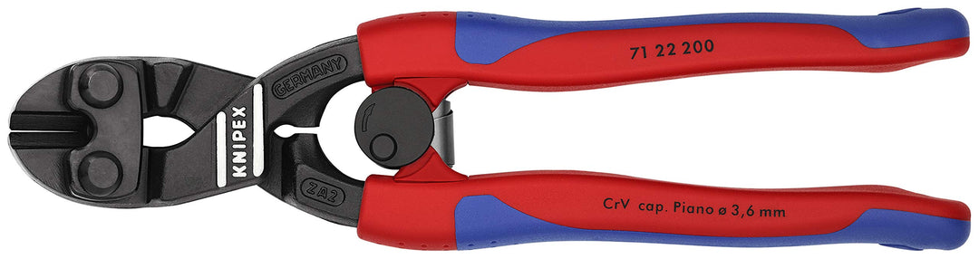 KNIPEX 7122200 Comfort Grip Angled High Leverage Cobolt Cut Red