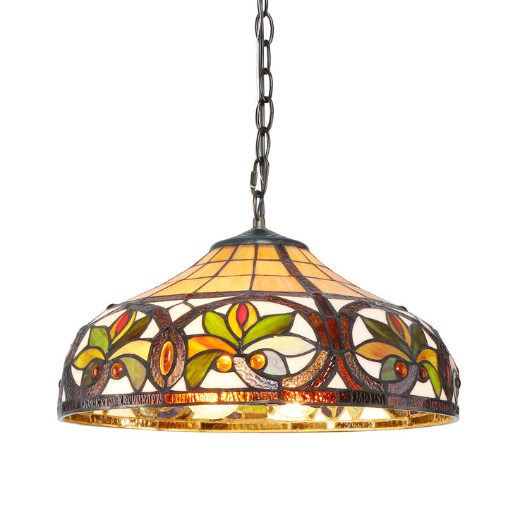 1908 Studios Sunrise Tiffany Hanging Lamp - Diamond Home USA