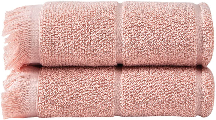 Ozan Premium Home 100% Turkish Cotton Towel Sets Highlighted with Tassel for Pink - Diamond Home USA