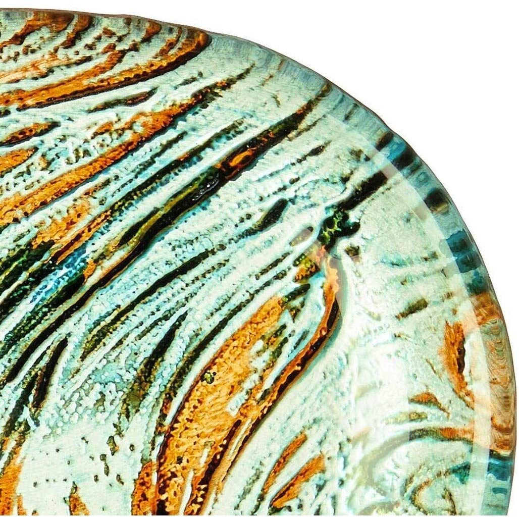 Ballad Set/2 Triangle Plates Turquoise/brown Multi Color Modern Contemporary - Diamond Home USA