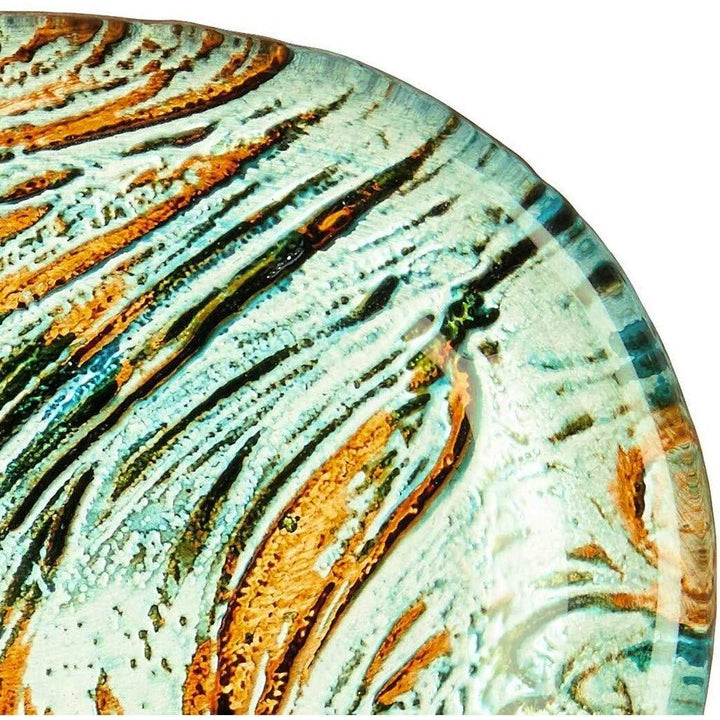 Ballad Set/2 Triangle Plates Turquoise/brown Multi Color Modern Contemporary - Diamond Home USA