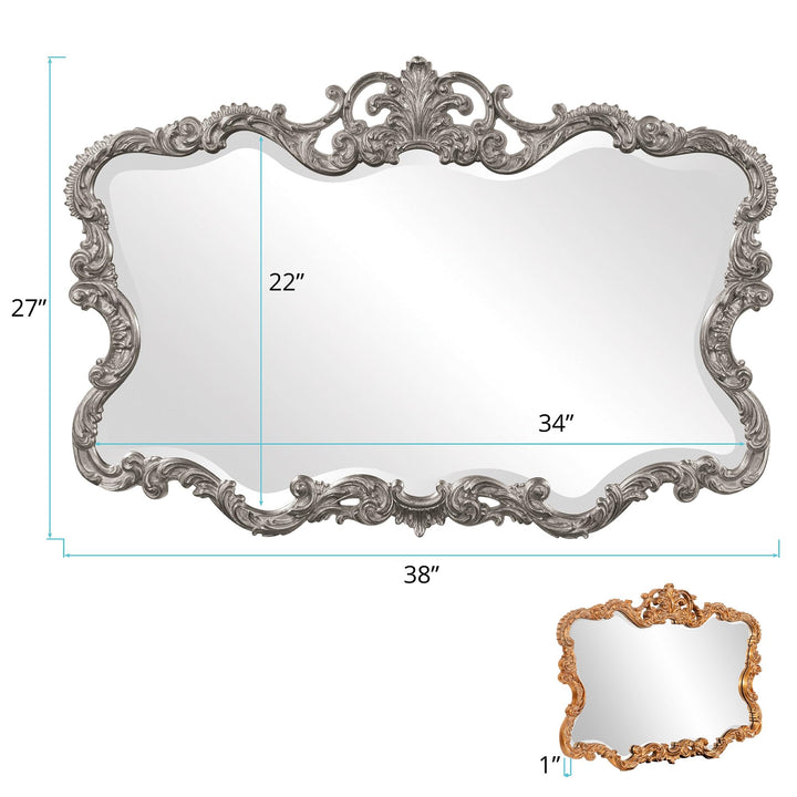 Howard Elliott Antiqued Talida Mirror Ornate Mirror for Wall Focal Point - Diamond Home USA