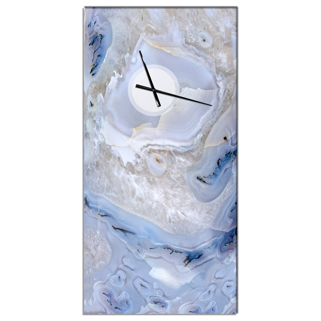 Design Art Designart 'Agate Stone Background' Oversized Modern Wall Clock 30 in. - Diamond Home USA