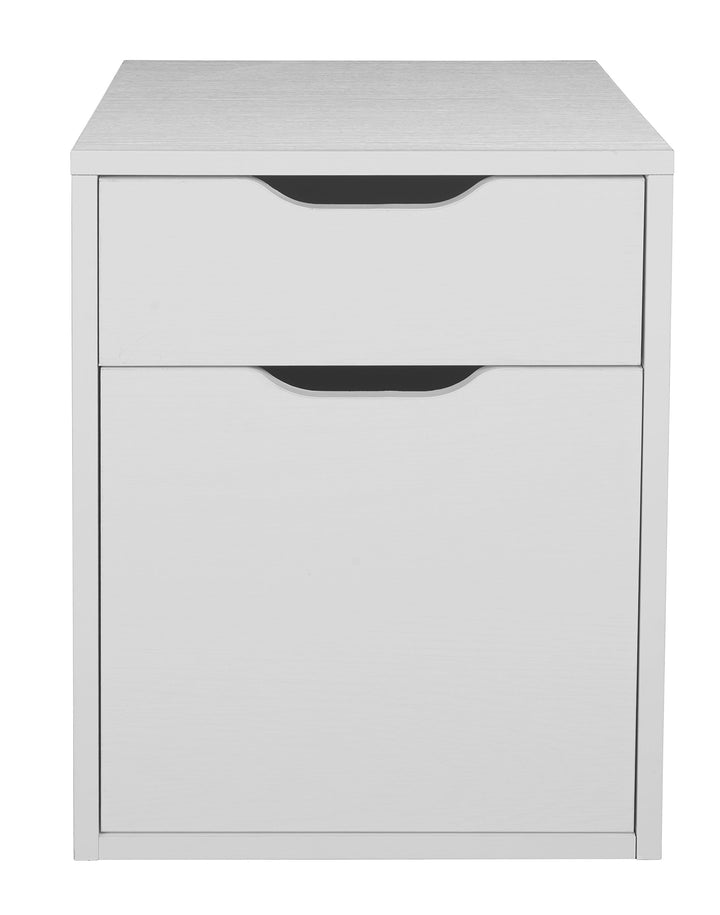 Niche Mod 19.5 in Freestanding Storage or File Cabinet- White Wood Grain - Diamond Home USA