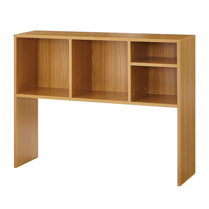 Beech (Natural Wood) The Cube Desk Bookshelf Brown Wood - Diamond Home USA