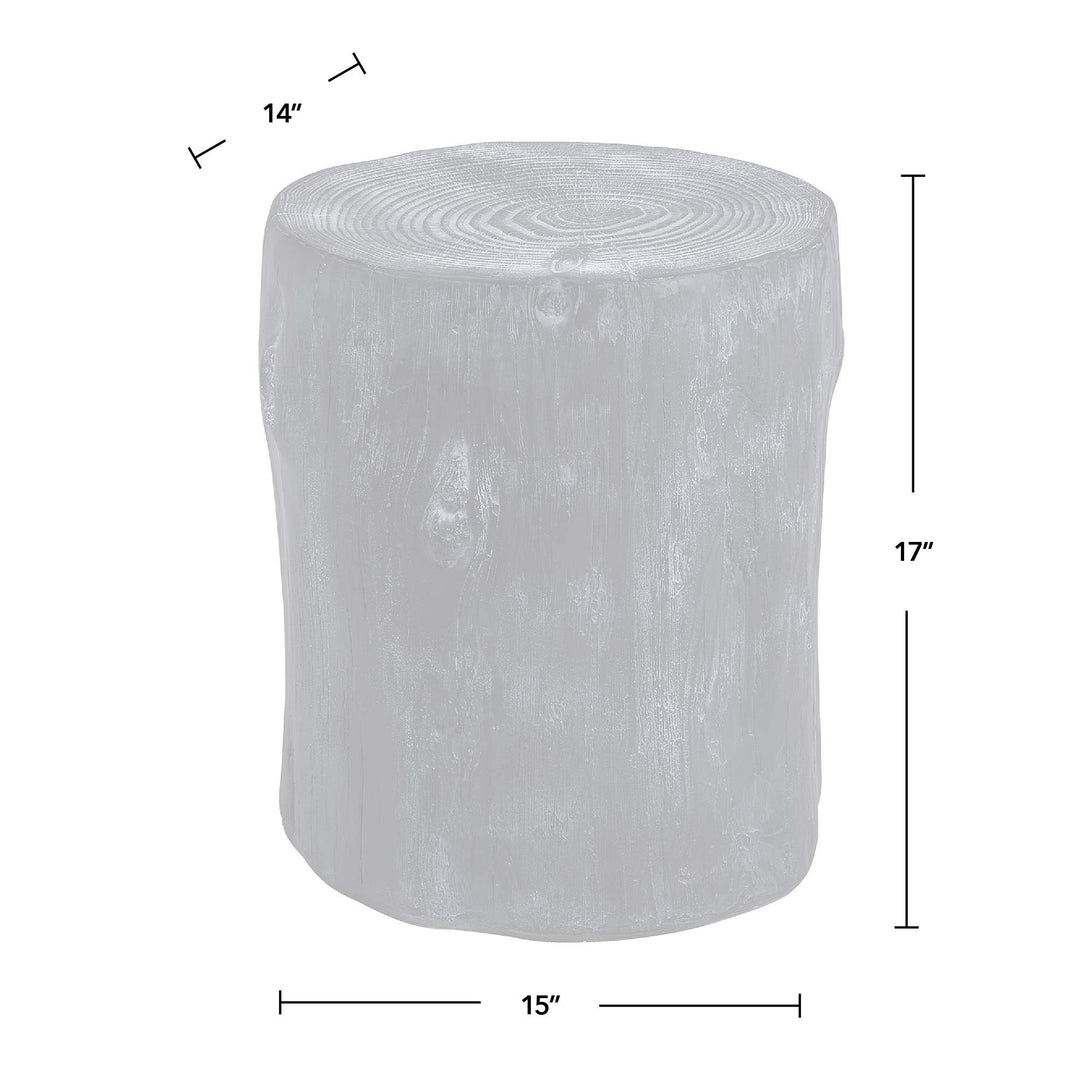 FirsTime & Co. White Arbor Log Table American Designed black 15 inches (70231) - Diamond Home USA