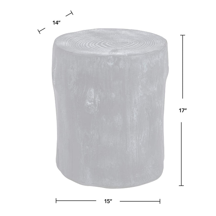 FirsTime & Co. White Arbor Log Table American Designed black 15 inches (70231) - Diamond Home USA