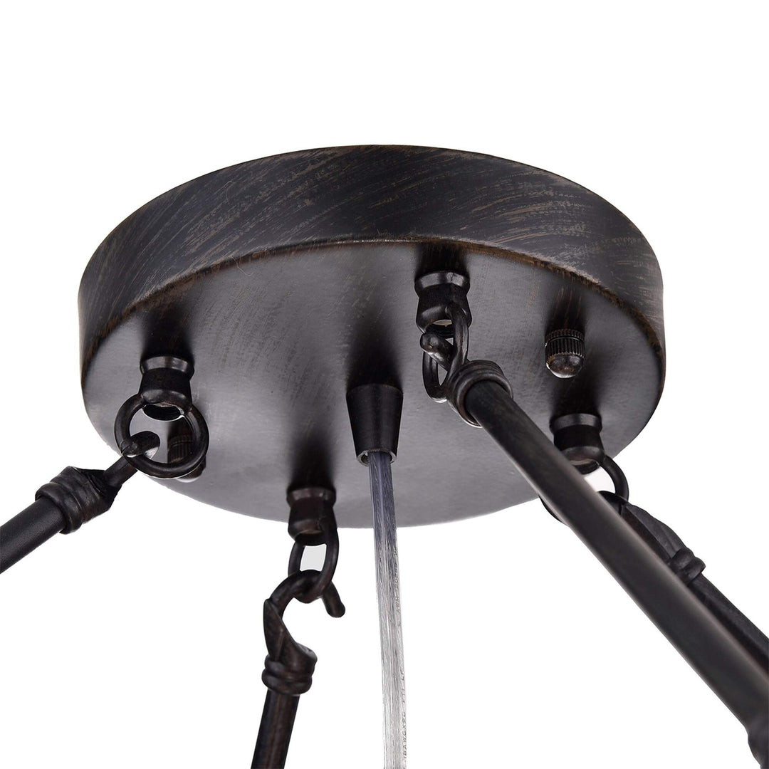Hong Kong Best New Zhu Yuan Lighting Co. Arosa Black 9-Light Semi Flush Mount - Diamond Home USA