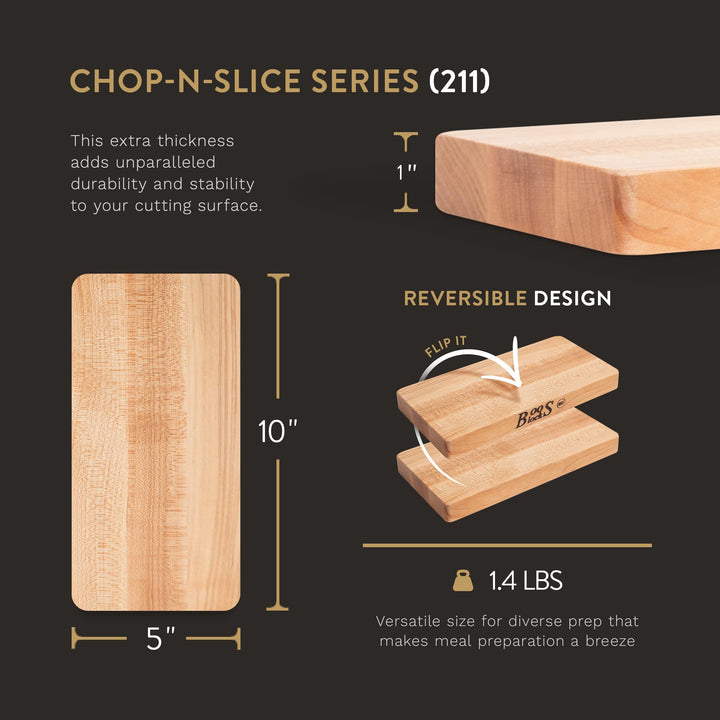 John Boos Boos Block Chop-N-Slice Series Reversible Wood Cutting Board with - Diamond Home USA