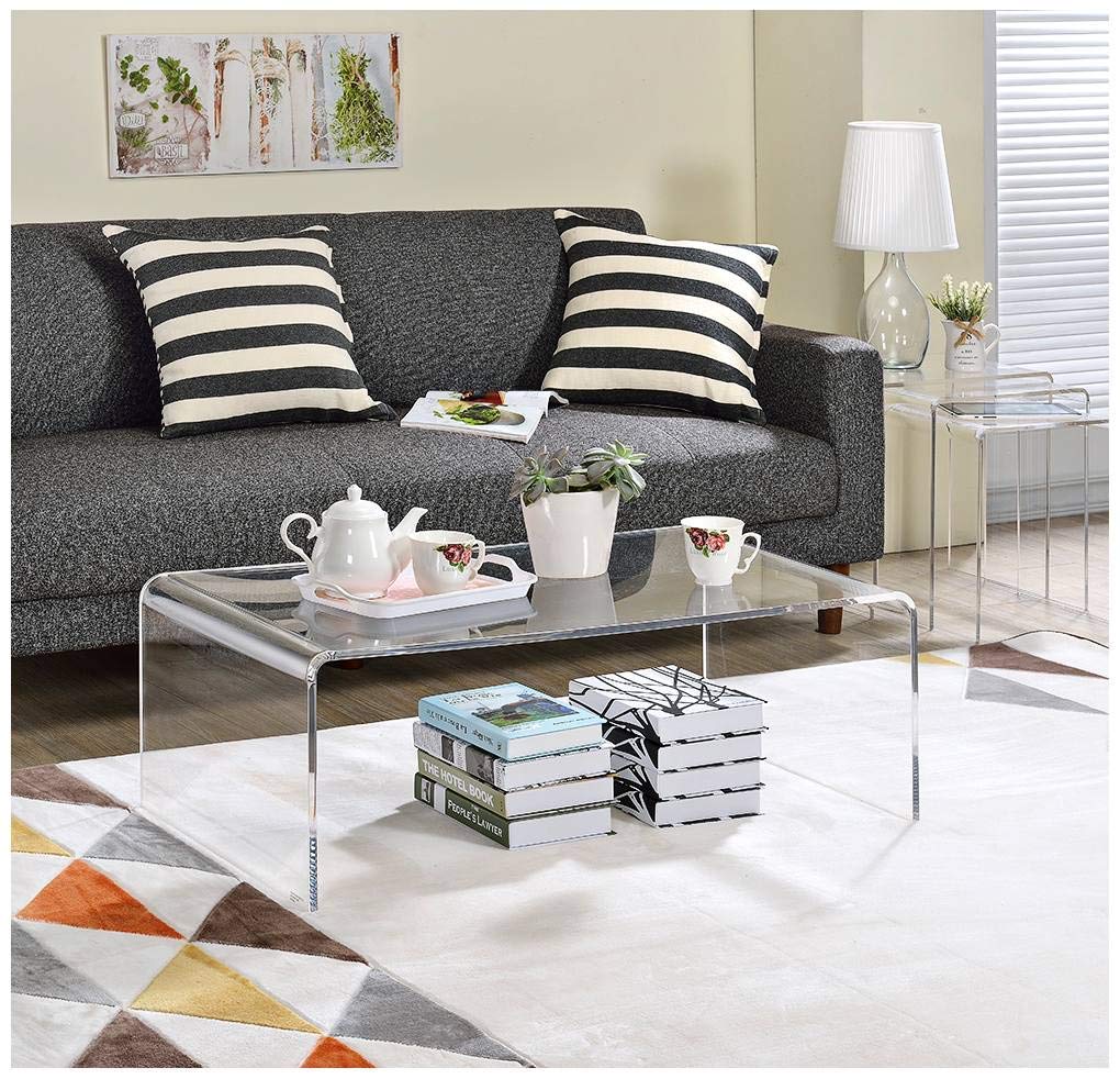 Pure Décor Acrylic Coffee Table - Diamond Home USA
