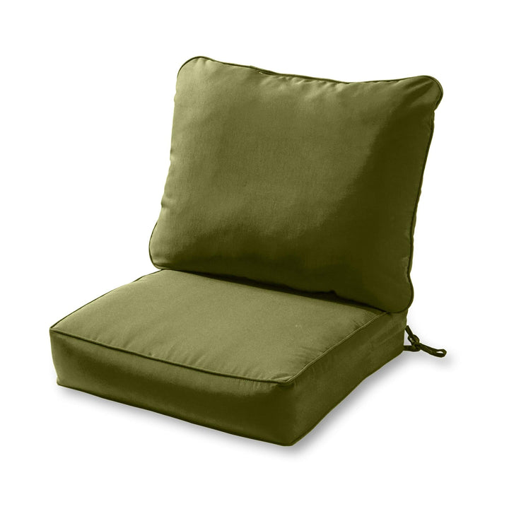 Hunter Green Outdoor 25-inch X 47-inch Deep Seat Cushion Set Solid Casual - Diamond Home USA