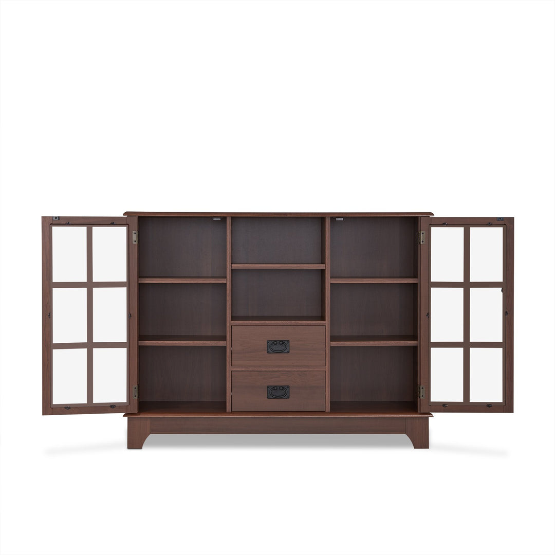 Acme Dubbs Storage Wood Console Table with 2 Doors in Walnut - Diamond Home USA