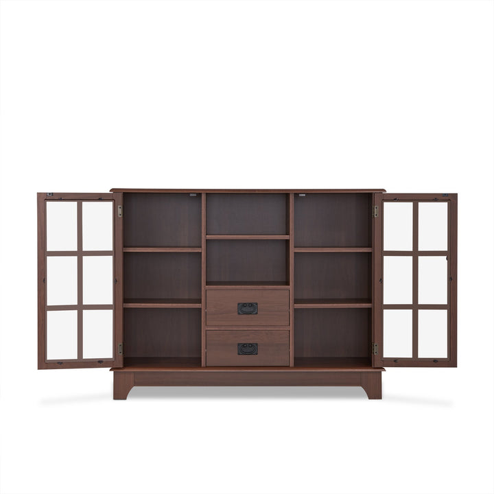 Acme Dubbs Storage Wood Console Table with 2 Doors in Walnut - Diamond Home USA