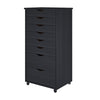 Adeptus Original Roll Cart Solid Wood 6+2 Drawer Extra Wide Drawers Roll Carts Painted Black