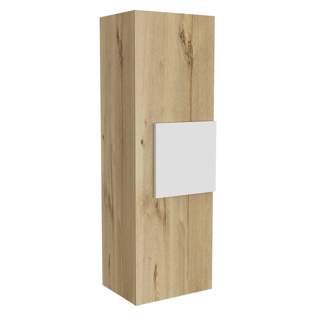 Light Oak/White Wall Mounted Medicine Cabinet Brown Modern Contemporary MDF