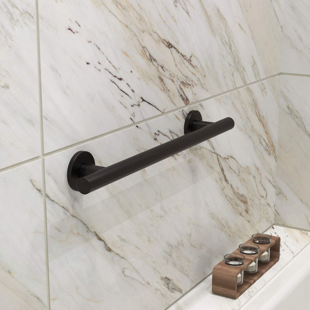 Plumb Pak GB2023-24VB Decorative Recessed Flange Grab Bar 24-Inch Oil Rubbed - Diamond Home USA