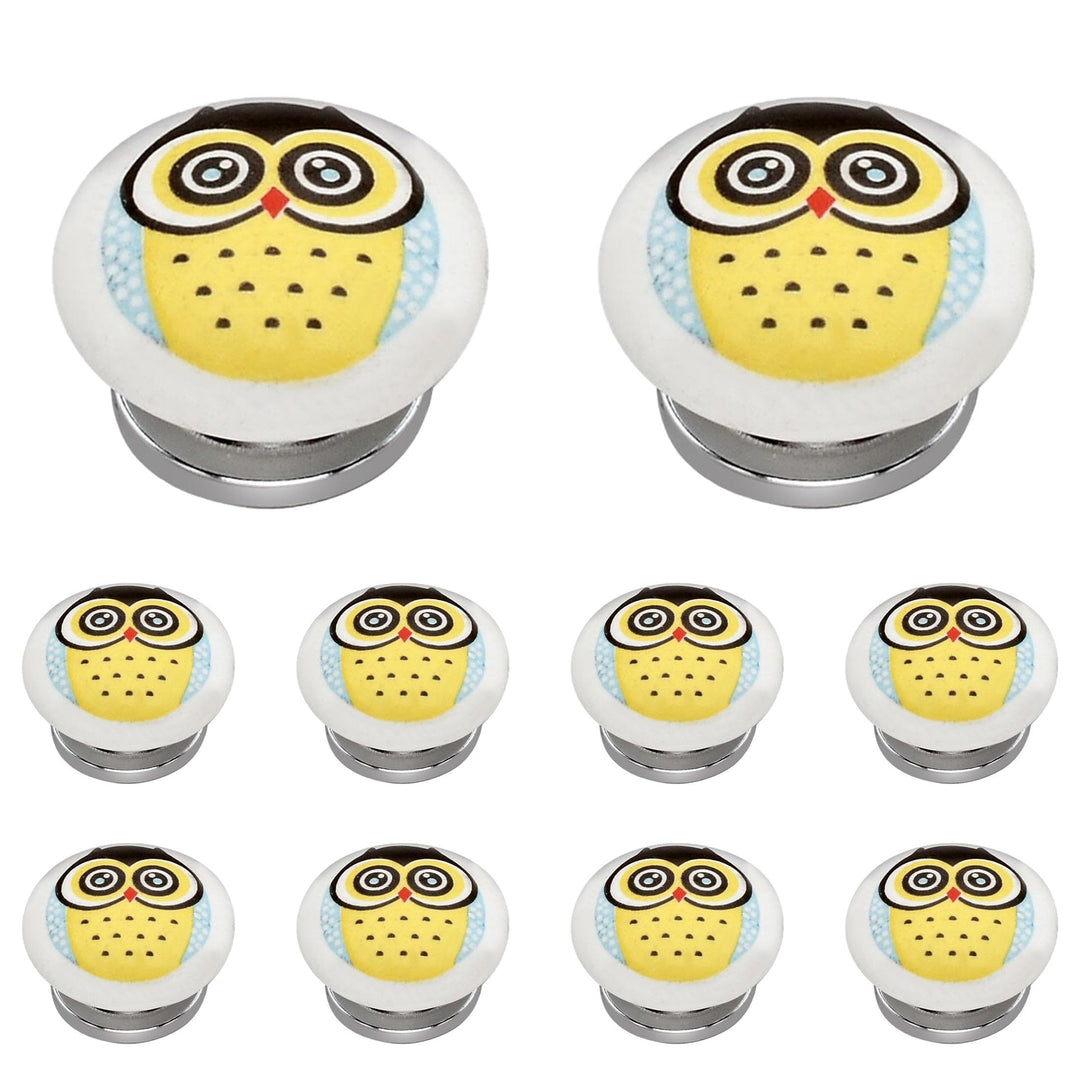 10pcs Decorative Knobs for Kitchen abinets and Drawers Owl Shaped Design Knob