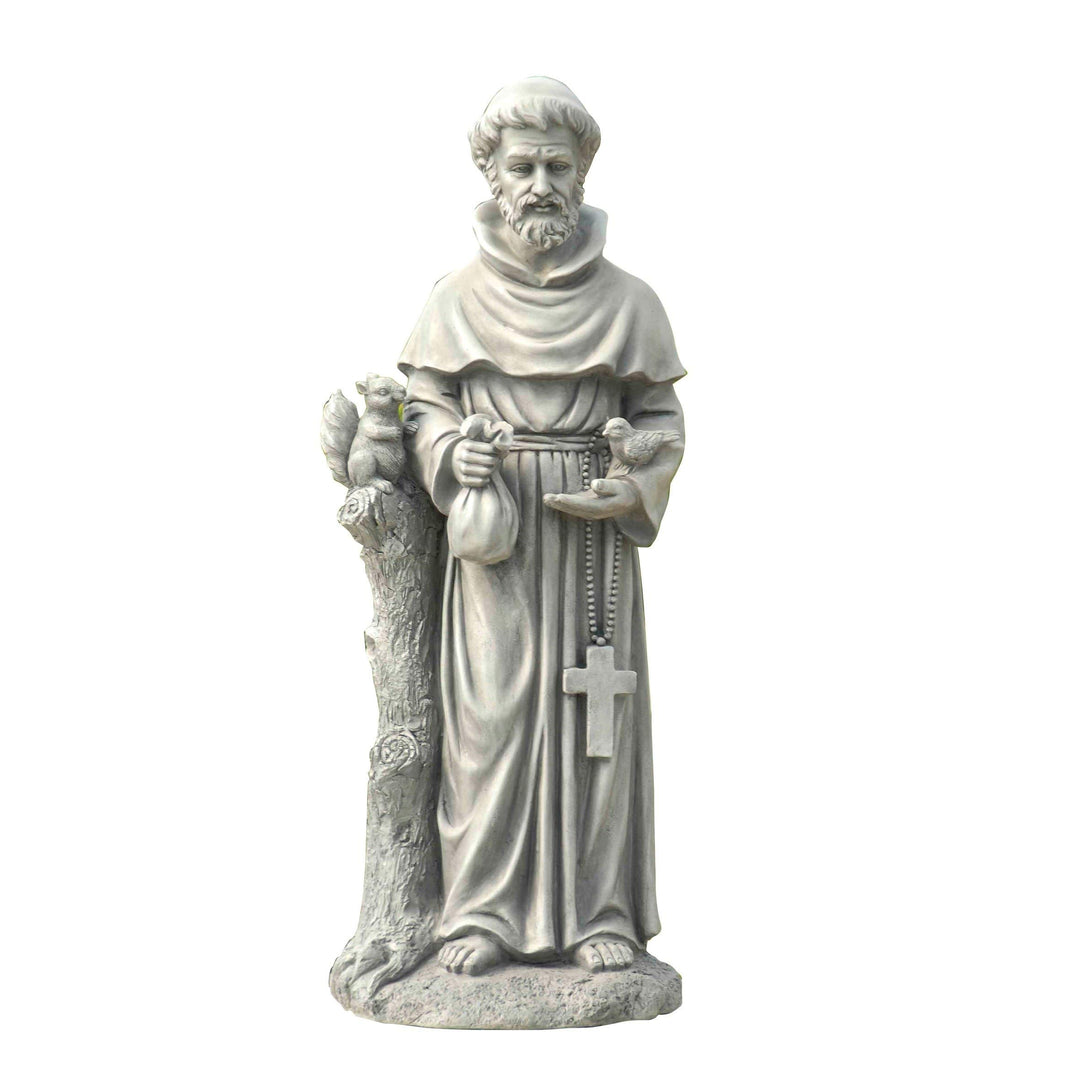 St Francis Garden Statue 31 Inch Saint Francis Statue for Outdoor All Seasons - Diamond Home USA