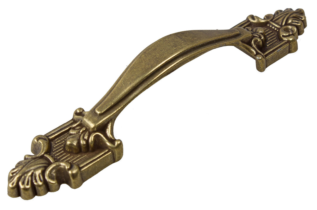 GlideRite Hardware 4116-AB-10 3.5 inch Cc Antique Brass Deco Cabinet Pull 10 Antique Brass - 10 pack