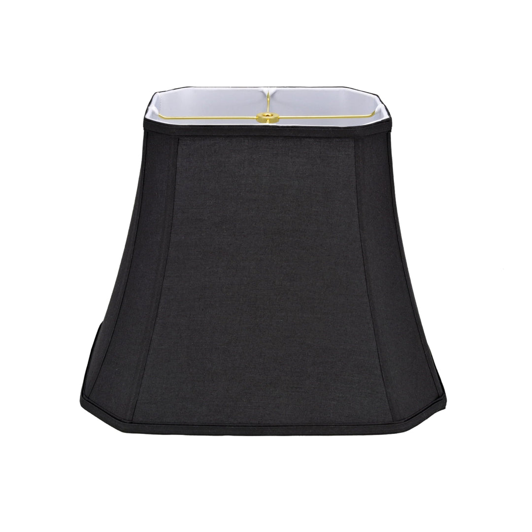 Oblong Cut Corner Bell Spider Construction Lamp Shade In Black (10" X 12" 13") - Diamond Home USA