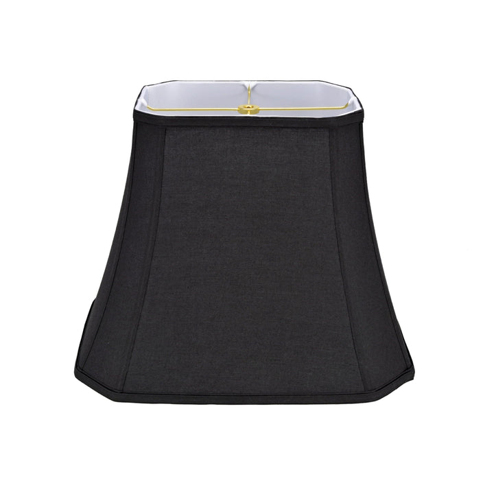 Oblong Cut Corner Bell Spider Construction Lamp Shade In Black (10" X 12" 13") - Diamond Home USA